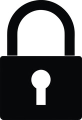 Vector art of black silhouette of an open umbrella