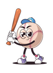 Baseball ball player holding bat