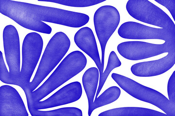 Nautical blue and white sea-inspired illustration pattern