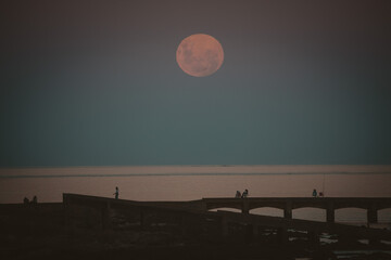 moon over the sea