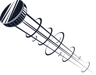 Flying Hockey Puck Illustration