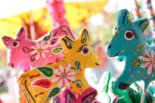 Santa Fe, New Mexico, USA. International Folk Art Market. Mexican crafts