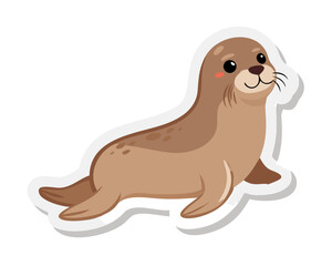 Adorable Seal Animal Mascot Icon