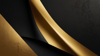 Luxury abstract design with golden shapes over dark tones representing wealth and prestige