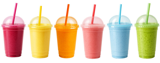 Colorful Fruit Smoothie Set
