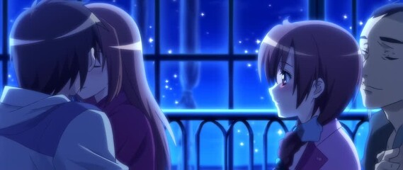 Animated Love Triangle: A Tale of Romantic Entanglements Under the Starlit Sky