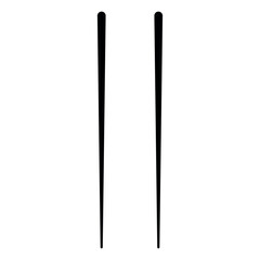 Minimalist Chopstick Icon – Asian Food Symbol in Flat Design