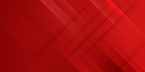 Fototapeta premium Dynamic red abstract background featuring diagonal lines, smooth gradients, and bold geometric layers. Perfect for modern business templates, digital banners