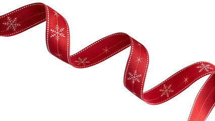Christmas Red Ribbon PNG for Gift Decoration