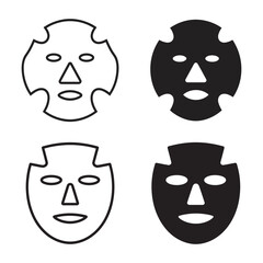 Different Types of Facial Mask Vector Art Beauty Concept Illustration, vector