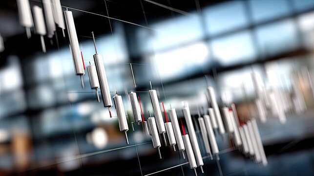 Colorful bar and line charts display data trends, blending orange, green, and blue hues in a well-lit outdoor setting