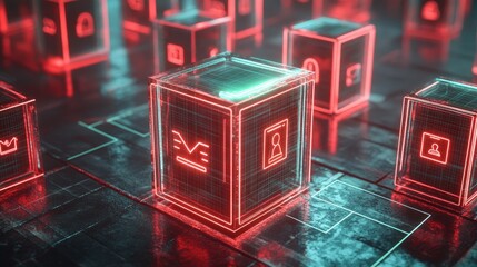 Digital Cubes in a Futuristic Network Representing Secure Data Storage and Technology