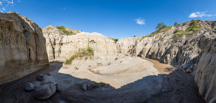 Majestic rock formations in Tatacoa Desert, Colombia