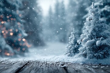 Merry Christmas Message on Festive Seasonal Background