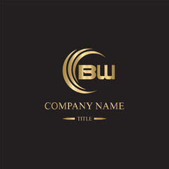 bw logo initial letter luxury royal logo. template symbol. modern golden luxury logo. abstract monogram vector letter mark brand fashion. icon business monogram boutique font Clothing minimalist.