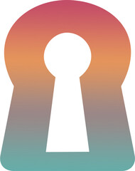 Minimal vector illustration of a keyhole
