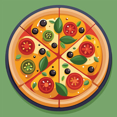 Pizza vector illustration concept
