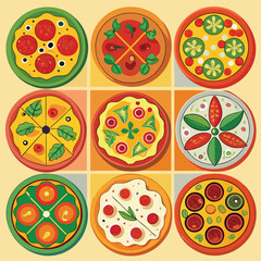 Pizza vector illustration concept
