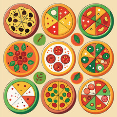 Pizza vector illustration concept
