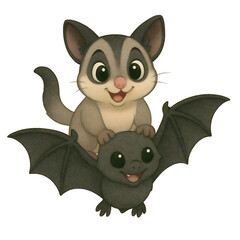 Sugar Glider on Bat Ride