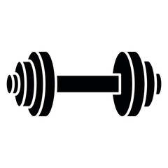 Dumbbell Icon – Fitness and Gym Equipment Vector Illustration