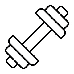 Dumbbell Icon – Fitness and Gym Equipment Vector Illustration