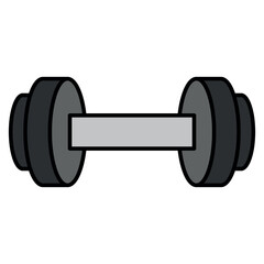 Dumbbell Icon – Fitness and Gym Equipment Vector Illustration