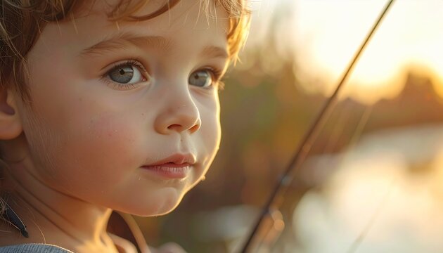 Kind beim Angeln
