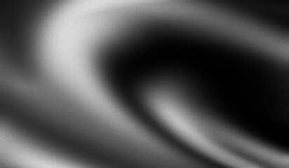 Dark grainy gradient background with glowing abstract shape black white noise texture wallpaper design