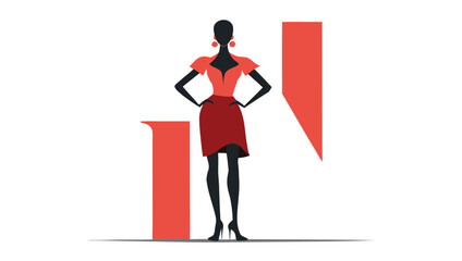 fashion poster with model silhouette.