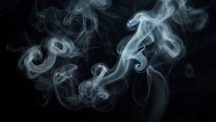 Abstract image of swirling, ethereal smoke against a dark background