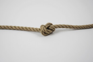 Close up shot of a rope with a knot