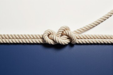 Close up shot of a rope with a knot