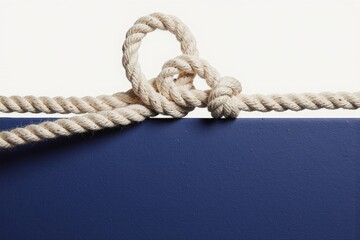 Close up shot of a rope with a knot