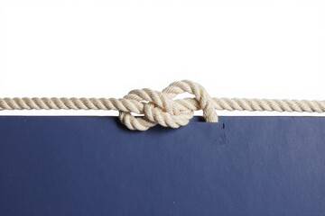 Close up shot of a rope with a knot