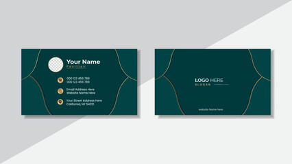 Modern business card template design for professional branding and marketing concept