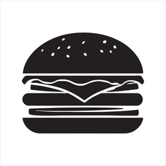 burger silhouette illustration
