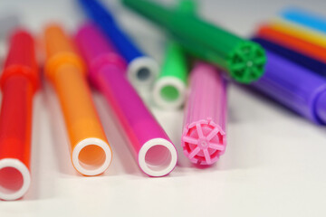 New colored plastic felt-tip pens