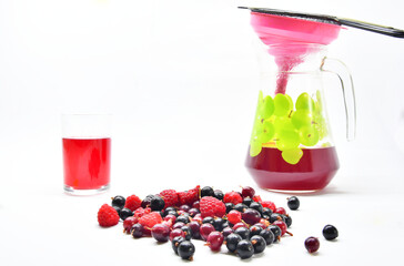 A set of fruits for making compote