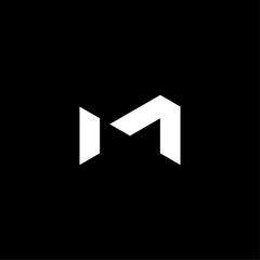 minimalist Letter MA or M arrow logo concept vector icon