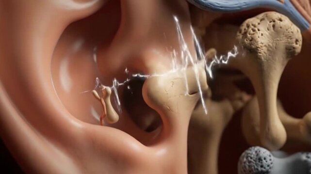 Decoding Sound Waves Journey Through the Human Ear Anatomy and Hearing Process with Detailed Medical Animation Science
