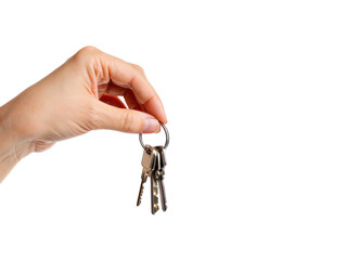 Hand Holding House Keys &mdash; on transparent png Background