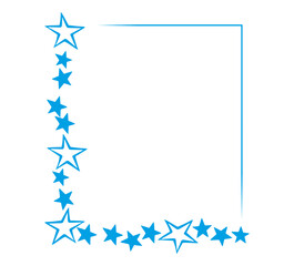 Minimal blue frame with stars, perfect for holiday greetings, invitations, certificates, awards, or celebration-themed designs.