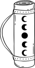 Yoga mat, line art
