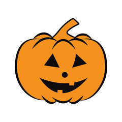 Realistic Halloween Jack O’ Lantern Pumpkin | Carved Face with Light Inside | Spooky Vector Art