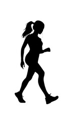 Obraz premium silhouette of a girl running