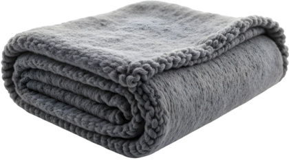Folded gray plush blanket cozy and soft perfect for home decor and comfort