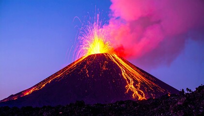 Volcanic eruption at its most spectacular.
