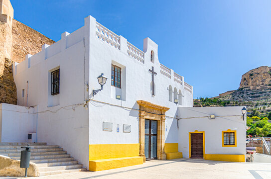 Ermita de la Santa Creu church in Alicante old town Santa Cruz neighborhood, Santa Creu Alacant, Casco Antiguo Santa Cruz quarter in Alicante city historical centre, Valencian Community, Spain