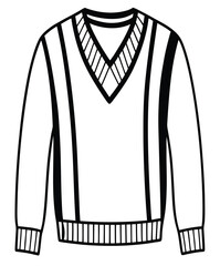Classic V-Neck Sweater Illustration Timeless Design for Fashion and Apparel